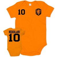 Blondie & Brownie Strampler Kinder Baby Niederlande Holland Sport Trikot Fußball Meister WM EM von Blondie & Brownie