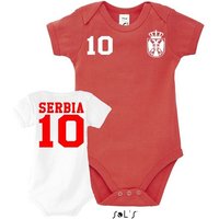 Blondie & Brownie Strampler Kinder Baby Serbien Serbia Sport Trikot Fußball Meister WM Europa EM von Blondie & Brownie