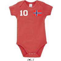 Blondie & Brownie Strampler Kinder Norwegen Sport Trikot Fußball Meister WM Europa EM von Blondie & Brownie