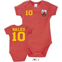 Blondie & Brownie Strampler Wales Kinder Baby England United Kingdom EM Sport Trikot Fußball von Blondie & Brownie