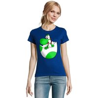 Blondie & Brownie T-Shirt Damen Baby Yoshi Ei Mario Super Retro Konsole Gaming von Blondie & Brownie