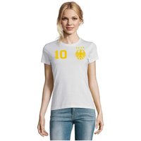 Blondie & Brownie T-Shirt Damen Deutschland Germany Sport Trikot Fußball Weltmeister WM EM von Blondie & Brownie