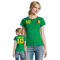 Blondie & Brownie T-Shirt Damen Kamerun Afrika Cup Sport Trikot Fußball Weltmeister WM von Blondie & Brownie