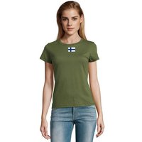 Blondie & Brownie T-Shirt Damen Nation Finnland Finland Ukraine USA Army Armee Nato Peace von Blondie & Brownie