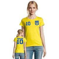 Blondie & Brownie T-Shirt Damen Ukraine Ukraina Sport Trikot Fußball Meister WM EM von Blondie & Brownie