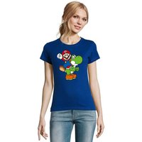 Blondie & Brownie T-Shirt Damen Yoshi & Mario Gaming Geek Konsole Super Retro von Blondie & Brownie