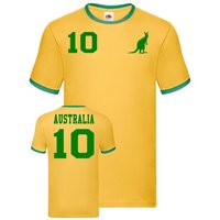 Blondie & Brownie T-Shirt Herren Australien Sport Trikot Fußball Weltmeister Meister WM Mit Kontrastnaht von Blondie & Brownie