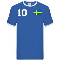 Blondie & Brownie T-Shirt Herren Schweden Sweden Sport Trikot Fußball Meister WM Europa EM von Blondie & Brownie