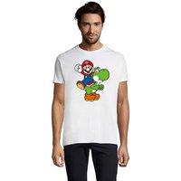 Blondie & Brownie T-Shirt Herren Yoshi & Mario Konsole Super Retro Kosole Luigi von Blondie & Brownie