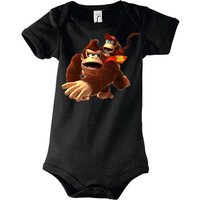 Blondie & Brownie T-Shirt Kinder Baby, Donkey Diddy Kong Spiele Konsole Super Retro von Blondie & Brownie