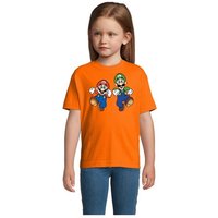 Blondie & Brownie T-Shirt Kinder Mario & Luigi Bowser Super Retro Konsole Yoshi Game Gamer von Blondie & Brownie