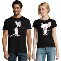 Blondie & Brownie T-Shirt Partner Pärchen Freunde Shirt Pinky Brain BFF Friends von Blondie & Brownie