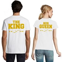 Blondie & Brownie T-Shirt Partner Pärchen Freunde Shirt The King His Queen Bff Valentin von Blondie & Brownie