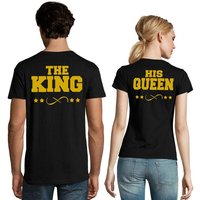 Blondie & Brownie T-Shirt Partner Pärchen Freunde Shirt The King His Queen Bff Valentin von Blondie & Brownie