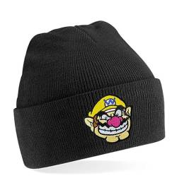 Blondie & Brownie Winter Herbst Beanie Mütze Wario, Schwarz von Blondie & Brownie