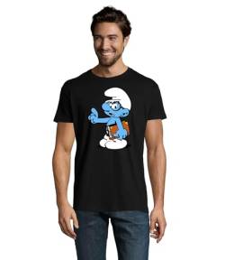 Fun T-Shirt Herren Schlaubi Schlumpf Schwarz Größe 3XL von Blondie & Brownie