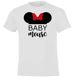 Kinder T-Shirt Modell Baby Maus Girl, Gr. 18-24 Monate, Weiß von Blondie & Brownie