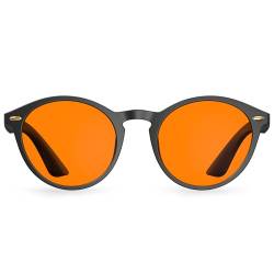 Bloomoak 99,9% Blaulicht-Blockierende Lesebrille (Schwarz, 0-fache Vergrößerung), Gaming-Brille, lindert Augenermüdung und verbessert den Schlaf, geeignet für Bildschirme, Spiele, Fernseher. von Bloomoak