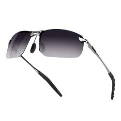 Bloomoak Fahrende Sonnenbrille, polarisierte Sonnenbrille, Farbverlauf Sonnenbrille zum Fahren/UV400 Augenschutz/ultraleicht, Graue Gläser mit Farbverlauf, 42 EU von Bloomoak