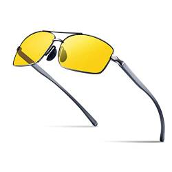 Bloomoak Nachtfahrbrille| Polarisierte Nachtsichtbrille, Blendschutz| UV 400 Schutz Unisex Brillen von Bloomoak