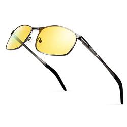 Bloomoak Night Driving Glasses| Polarized Night Vision Glasses - Anti Glare Coating| UV 400 Protection |Driving | Fishing| Shooting| Outdoor Sport| Unisex Eyewear von Bloomoak
