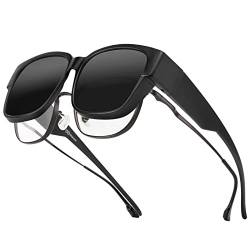 Bloomoak Polarisierte Überbrille, blendfrei, UV-Schutz 400, für Männer und Frauen, geeignet zum Autofahren/Angeln/Golfen von Bloomoak