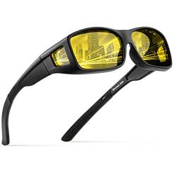 Bloomoak Sonnenbrille zum Überziehen, 100% UV-Schutz, blendfreier Rundum-TR90-Rahmen, für Männer und Frauen von Bloomoak