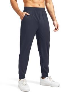 Blouty Herren-Jogginghose mit Reißverschlusstaschen, Stretch, Workout, athletische Sweathose, Fitnessstudio, Golf, Jogger für Herren, lässiges Laufen, grau dunkel, X-Groß von Blouty