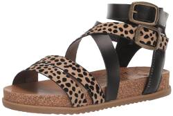 Blowfish Malibu Damen Fandie Sandale, Sand Pixie Leopard/Schwarz Dyecut, 37.5 EU von Blowfish Malibu