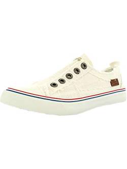 Blowfish Malibu Damen Play Canvas Modischer Sneaker, Weißes Cozumel Leinen, 38 EU von Blowfish Malibu