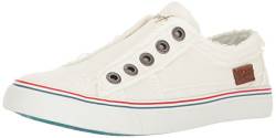 Blowfish Malibu Damen Play Canvas Modischer Sneaker, Weißes Cozumel Leinen, 38.5 EU von Blowfish Malibu