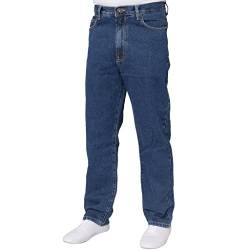 Blue Circle Herren GERADES Bein Einfach schwer Works Jeans Denim Hose alle Hüfte große Größen - Stone Wash, 38W x 34L von Blue Circle