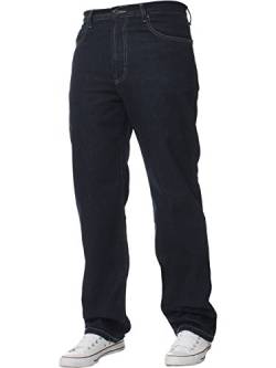 Blue Circle Herren gerades Bein Einfach schwer Works Jeans Denim Hose alle Hüfte große Größen erhältlich in 4 Farben - Indigo Wash, 48W x 32L von Blue Circle