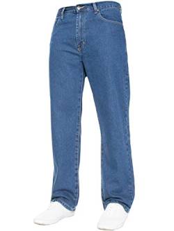 Herren-Jeans mit geradem Bein, schwere Arbeitshose, Denim-Hose, groß, King-Size-Größen, Stone-Wash, 48W x 34L von Blue Circle