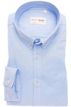 Blue Crane Slim Fit Hemd hellblau, Einfarbig von Blue Crane