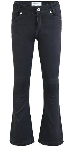 Blue Effect Mädchen Flared Jeans Hose Slim fit, Größe:146, Farbe:Black von Blue Effect