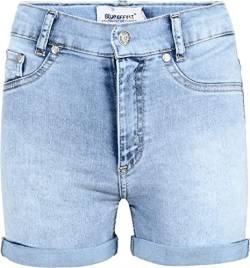 Blue Effect Mädchen High-Waist Shorts, Blau(Light Blue 9476) 140 von Blue Effect