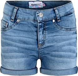 Blue Effect Mädchen Jeans-Shorts Slim fit, Größe:170, Farbe:Light Blue von Blue Effect