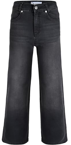 Blue Effect Mädchen Wide Leg Jeans Hose high Waist Slim fit, Größe:176, Farbe:Black von Blue Effect