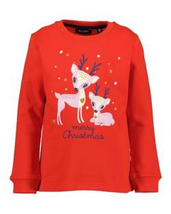 Blue Seven Mädchen Weihnachts-Sweatshirt X-Mas 316 - Tomate 98 von Blue Seven