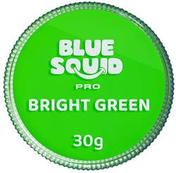 Blue Squid PRO Schminke Face Paint und Bodypaint - Klassische Hellgrün 30g, Hochwertige, professionelle, wasserbasierte Einzelbehälter, Face und Bodypaint Farbe für Erwachsene, Kinder, Fasching & SFX von Blue Squid