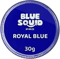 Blue Squid PRO Schminke Face Paint und Bodypaint - Klassische Königsblau 30g Hochwertige, professionelle, wasserbasierte Einzelbehälter, Face und Bodypaint Farbe für Erwachsene, Kinder, Fasching & SFX von Blue Squid