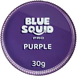 Blue Squid PRO Schminke Face Paint und Bodypaint - Klassische Lila 30g, Hochwertige, professionelle, wasserbasierte Einzelbehälter, Face und Bodypaint Farbe für Erwachsene, Kinder, Fasching und SFX von Blue Squid