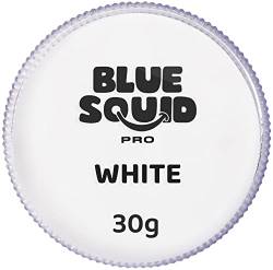 Blue Squid PRO Schminke Face Paint und Bodypaint - Klassische Weiß 30g, Hochwertige, professionelle, wasserbasierte Einzelbehälter, Face und Bodypaint Farbe für Erwachsene, Kinder, Fasching und SFX von Blue Squid