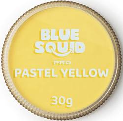 Blue Squid PRO Schminke Face Paint und Bodypaint - Pastel Gelb (30g), Professionelle Gesichtsfarbe auf Wasserbasis, Gesichts- und Körperschminke für Erwachsene, Kinder, Fasching und SFX von Blue Squid