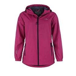 Blue Wave Damen Funktionsjacke Fabienne - Outdoor-Jacke Regenjacke Wander- und Fahrradjacke in Sangria Größe 38 von Blue Wave