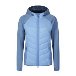 Blue Wave Damen Hybridjacke Marlene mit Kapuze - Outdoor-Jacke mit wärmender Wattierung in Oceanblau Größe 56 von Blue Wave