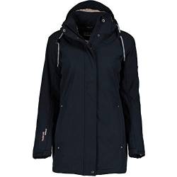 Blue Wave Damen Softshellmantel Clarissa mit Innenfleece - Softshelljacke Outdoor mit abnehmbarer Kapuze in Marine Größe 46 von Blue Wave