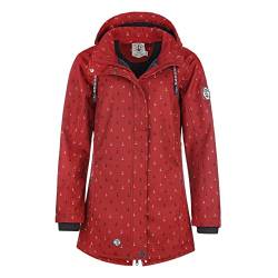 Blue Wave Damen Softshellmantel Jana mit Anker-Print Maritim - Softshelljacke Regenjacke Outdoor-Jacke in Rot Größe 42 von Blue Wave