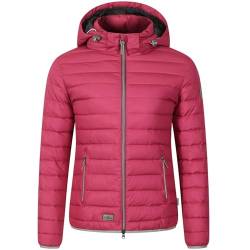 Blue Wave Damen Steppjacke Irina - Jacke gesteppt mit abnehmbarer Kapuze in Pink Größe 52 von Blue Wave